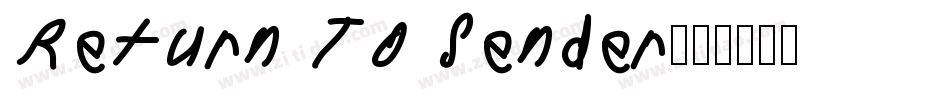 Return To Sender字体转换